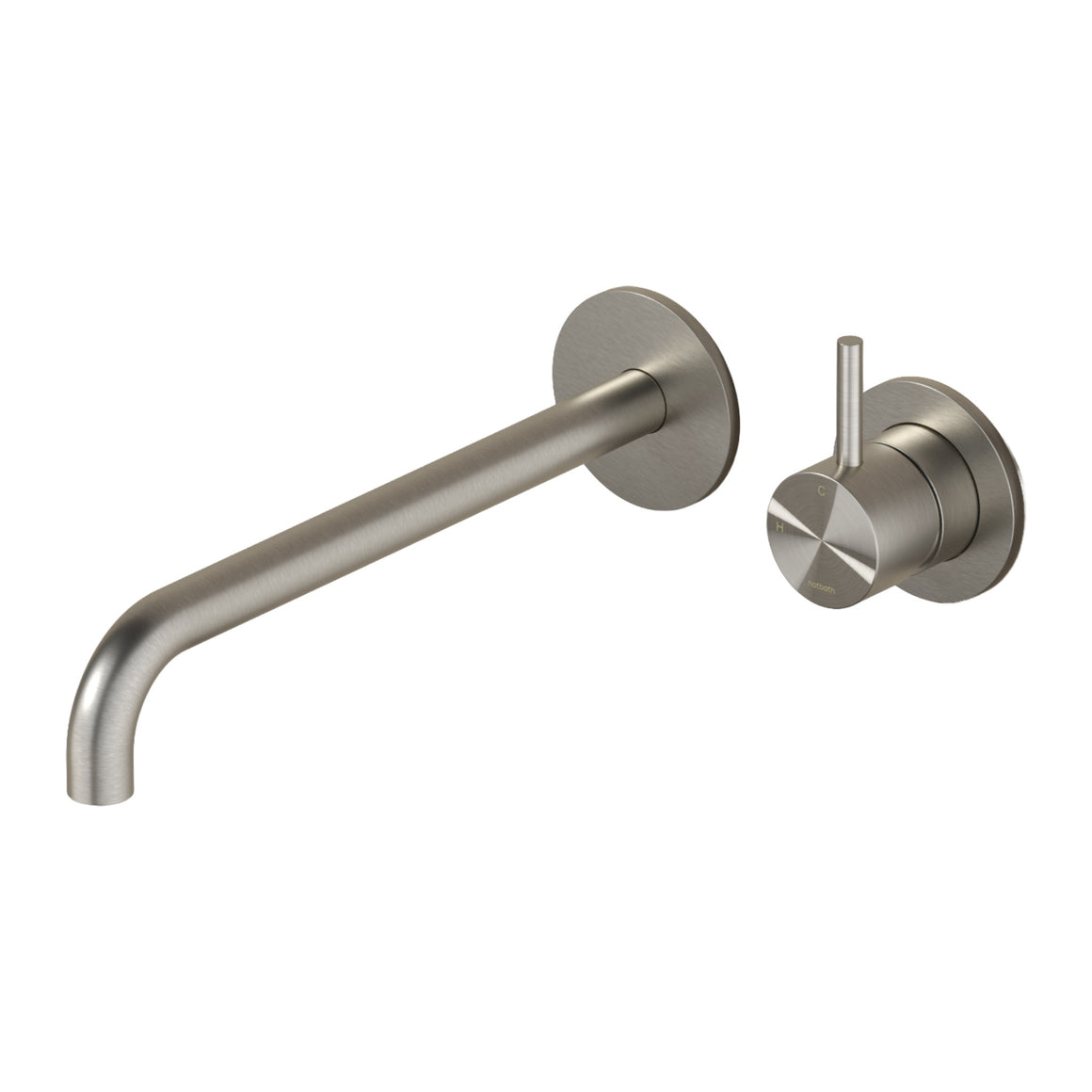 Hotbath Archie AR105 inbouw wastafelmengkraan 3+3 inbouwsysteem RVS 316 Geborsteld RVS 25 cm productfoto