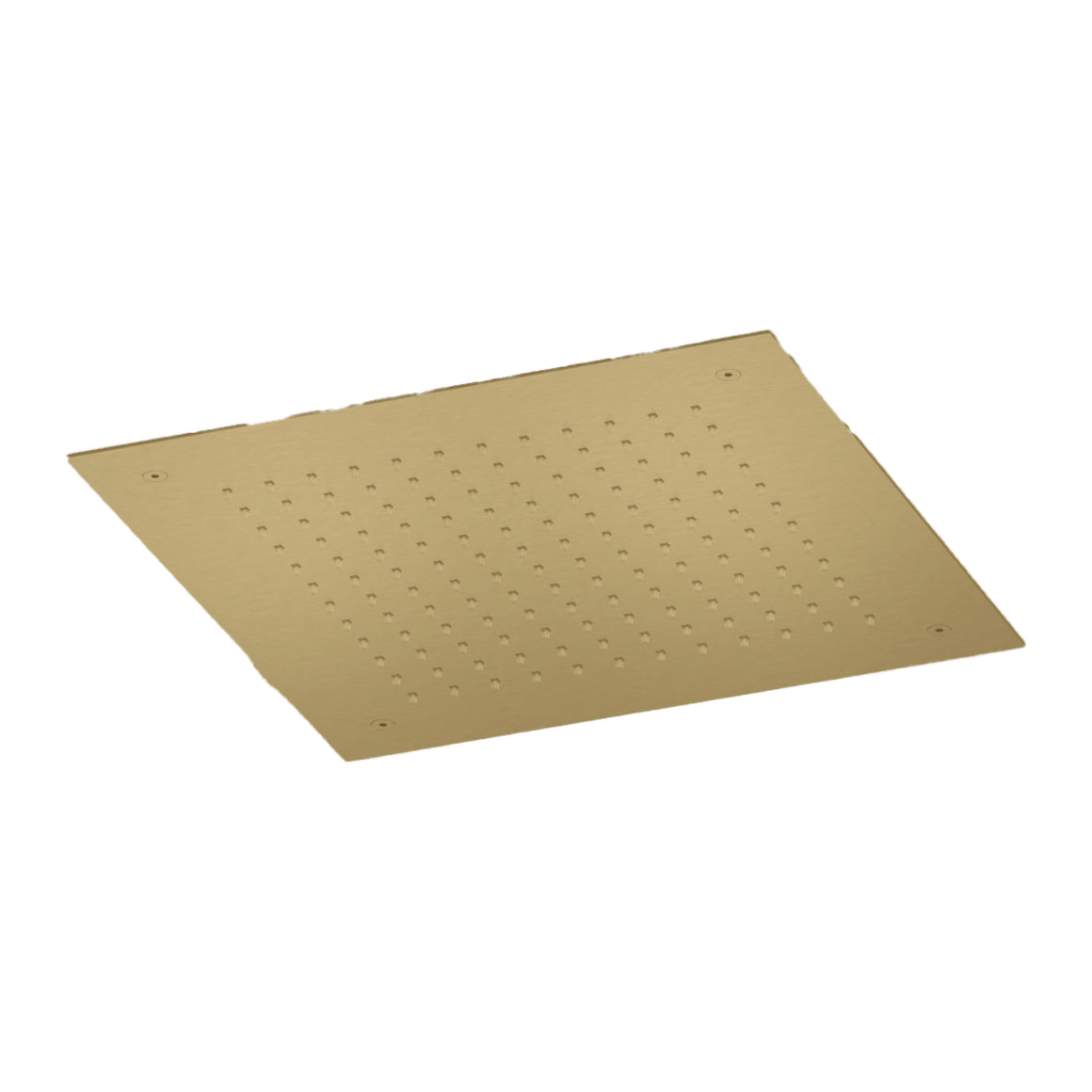 Hotbath Archie AR110 inbouw hoofddouche vierkant 38 cm RVS 316 Geborsteld messing PVD productfoto (kleurimpressie)