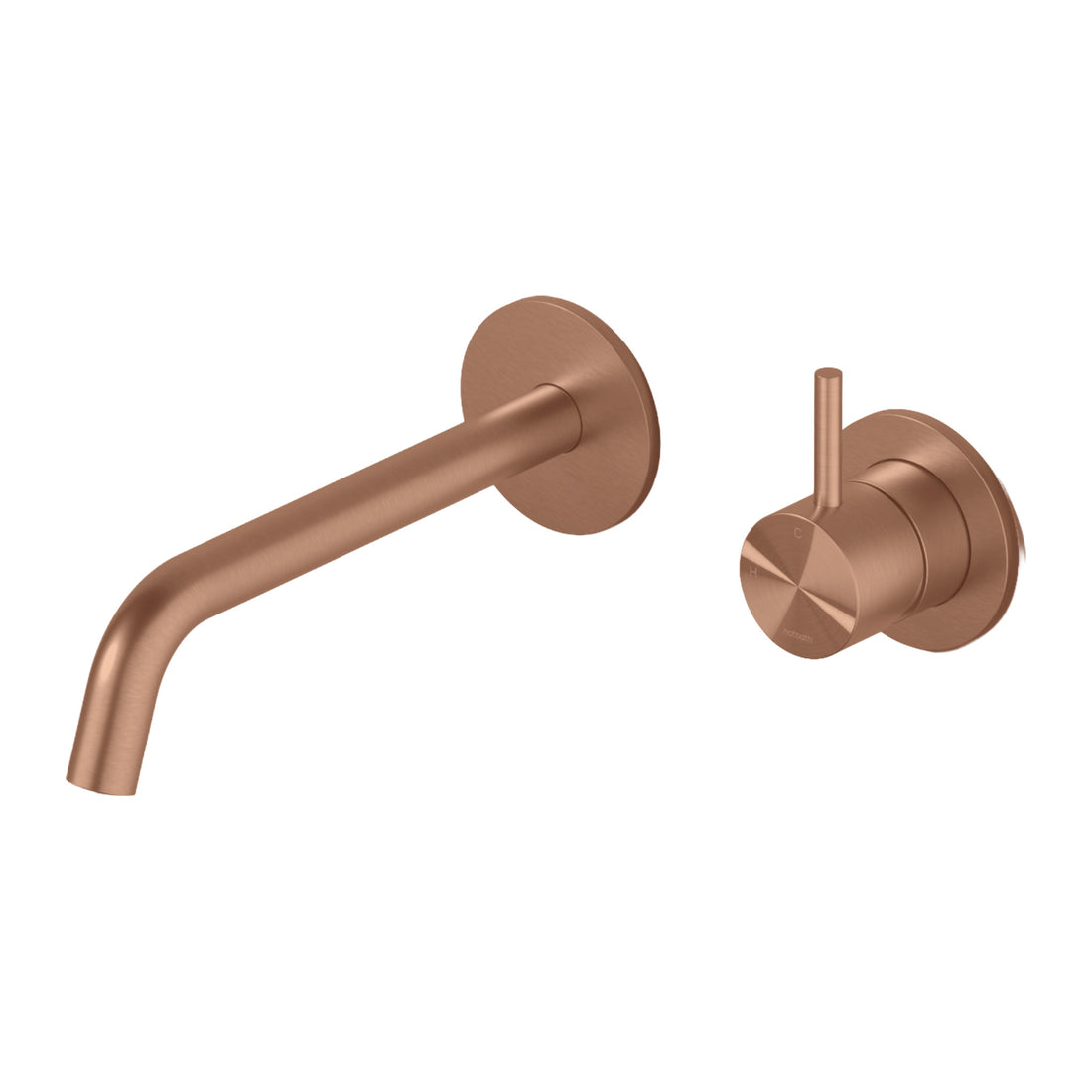 Hotbath Archie AR125 inbouw wastafelmengkraan met 20 cm uitloop RVS 316 Geborsteld koper PVD productfoto (kleurimpressie)