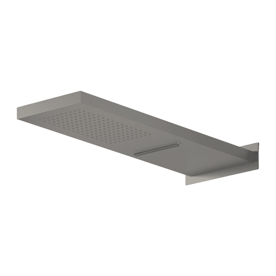 Hotbath Archie AR193 opbouw hoofddouche wandmodel met cascade RVS 316 Geborsteld gunmetal PVD productfoto (kleurimpressie)
