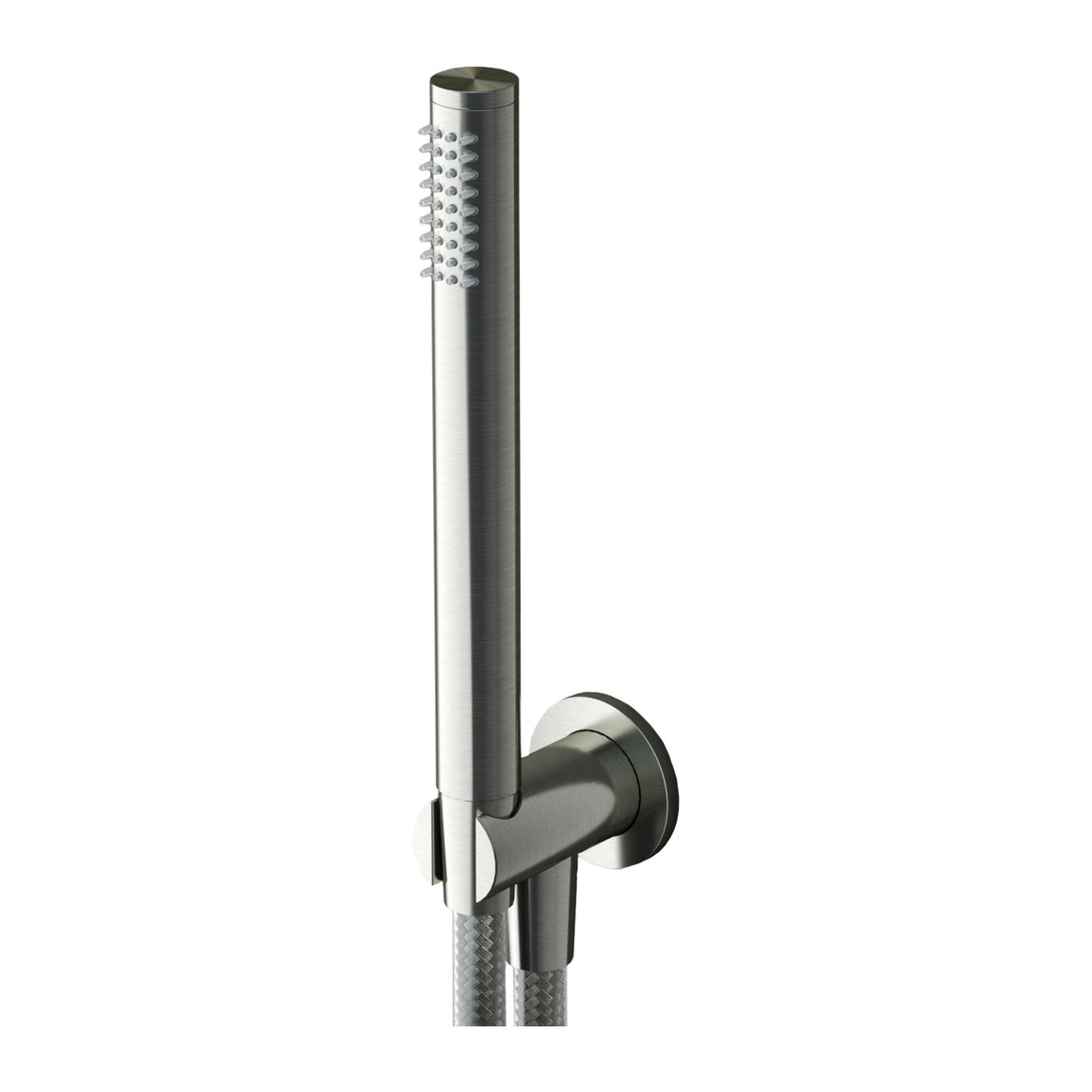 Hotbath Archie AR440 handdoucheset met wandhouder, wanduitlaat en doucheslang RVS 316 Geborsteld RVS productfoto