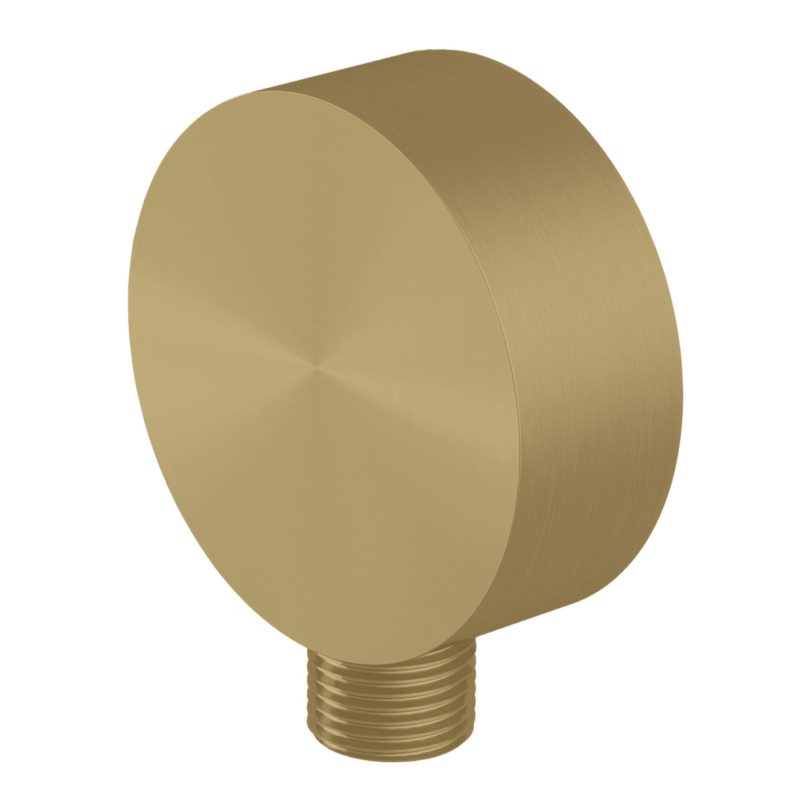 Hotbath Archie AR500 wanduitlaat rond RVS 316 Geborsteld messing PVD productfoto (kleurimpressie)
