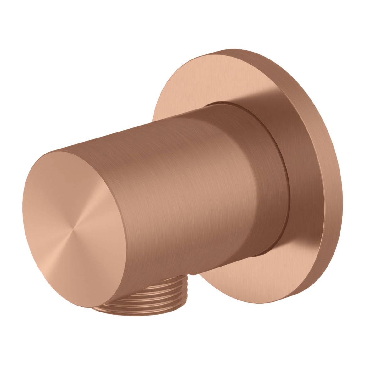 Hotbath Archie AR517 wandaansluitbocht RVS 316 Geborsteld koper PVD productfoto (kleurimpressie)