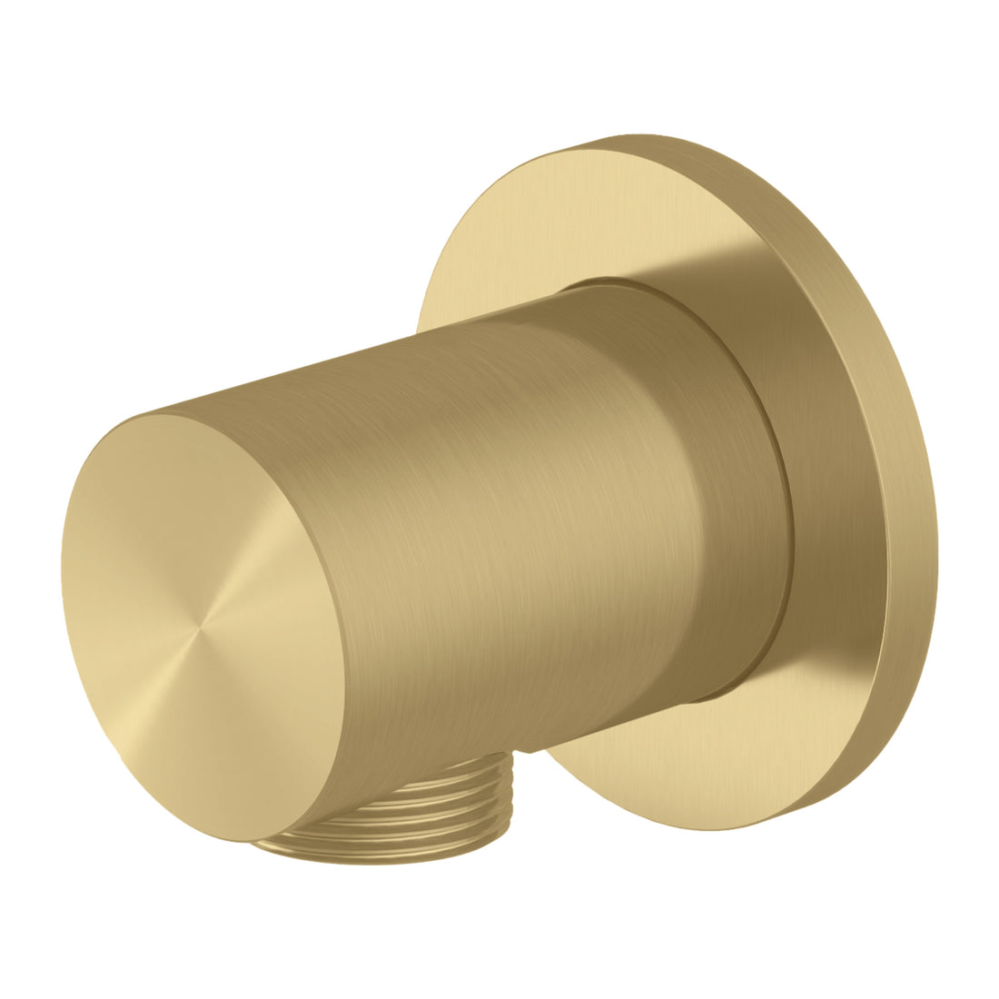 Hotbath Archie AR517 wandaansluitbocht RVS 316 Geborsteld messing PVD productfoto (kleurimpressie)