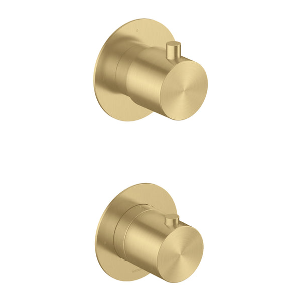 Hotbath Archie AR7009 inbouw thermostaat met 2-weg stop-omstel RVS 316 (afbouwdeel)