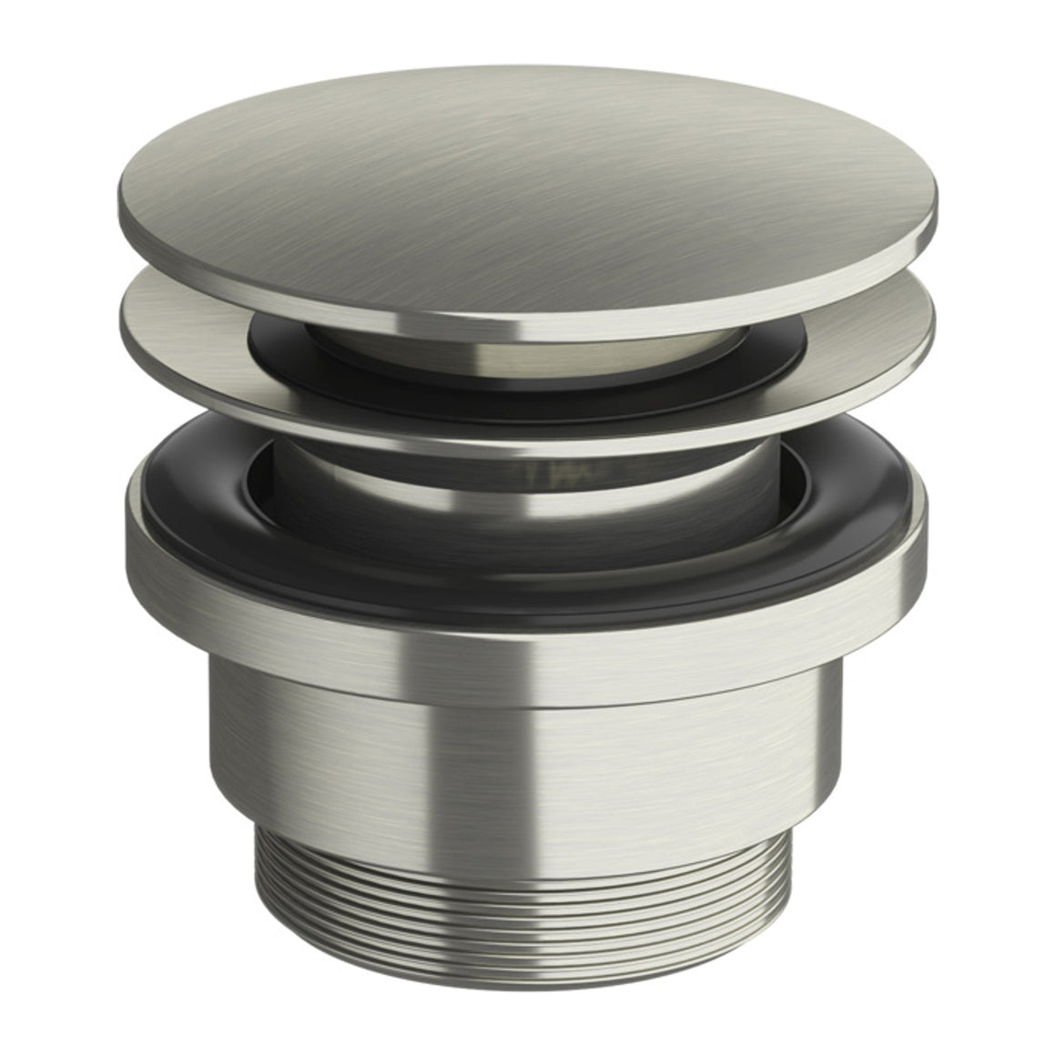 Hotbath Archie AR710 clickwaste afvoerplug rond RVS 316 Geborsteld RVS productfoto