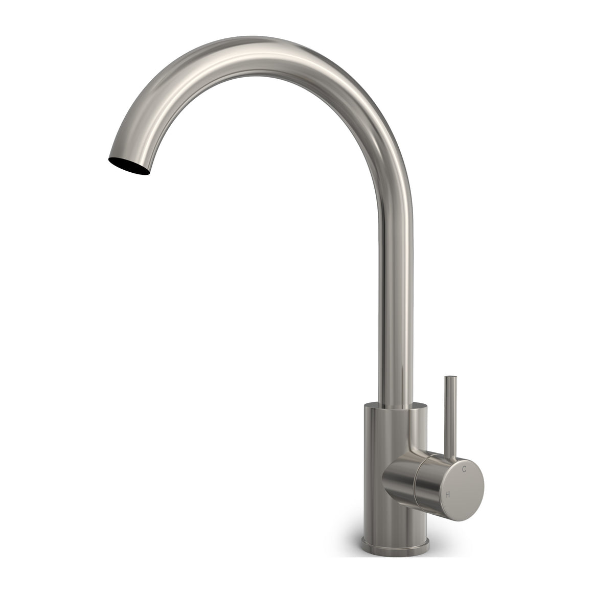 Hotbath Buddy B104 wastafelmengkraan met draaibare uitloop Geborsteld nikkel productfoto