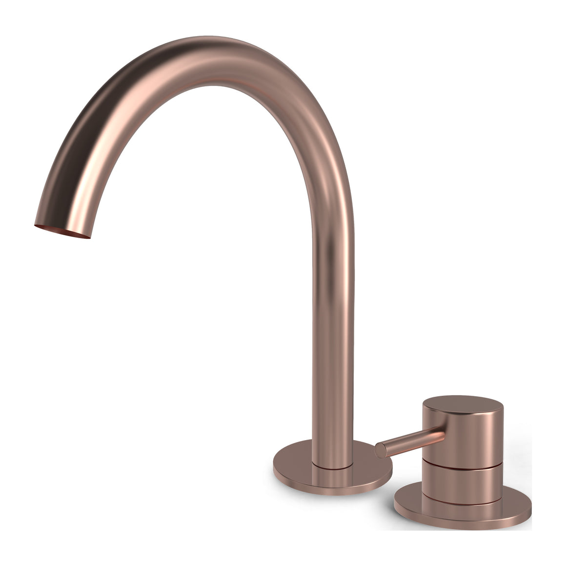 Hotbath Buddy B123 2-gats wastafelmengkraan Geborsteld koper PVD productfoto