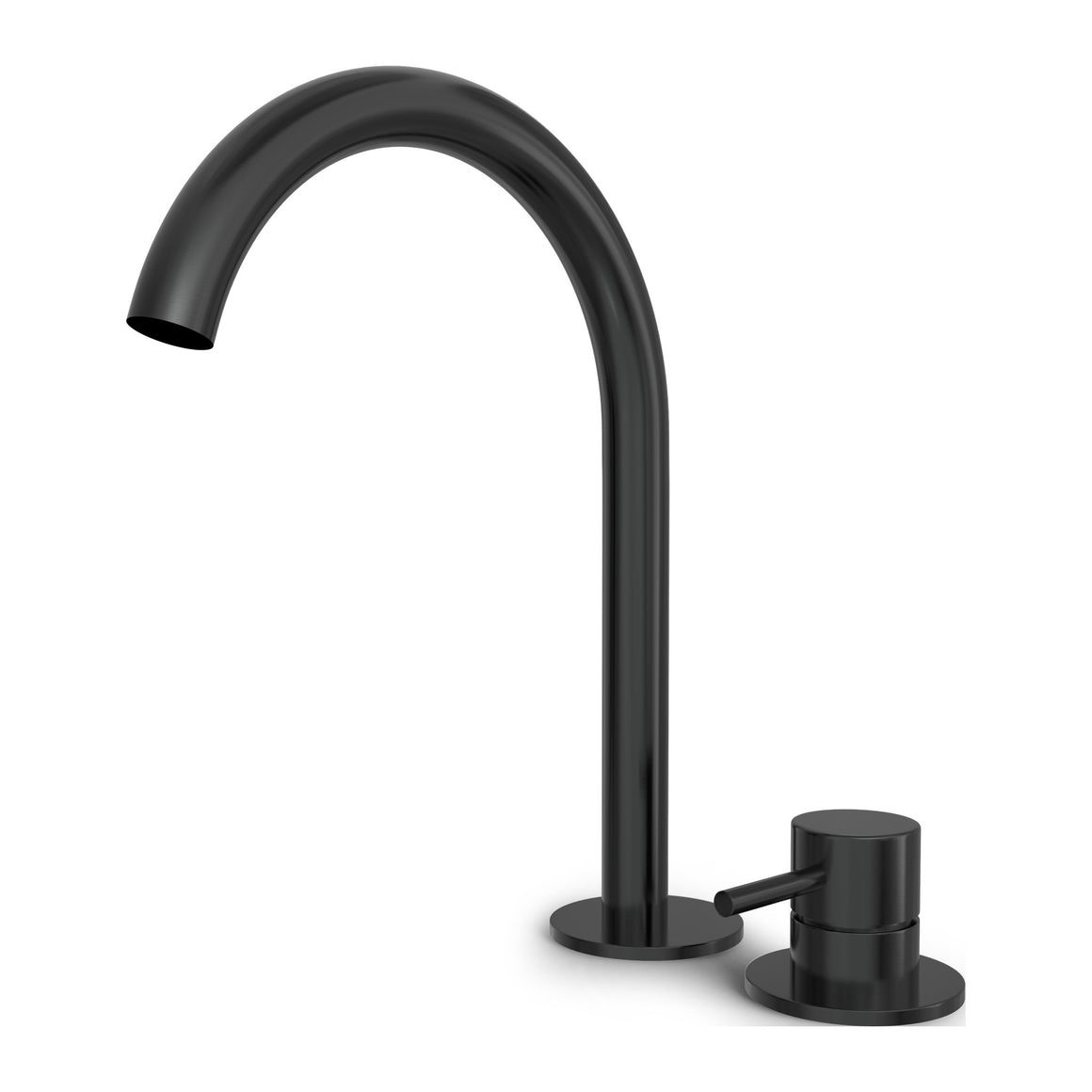 Hotbath Buddy B123 2-gats wastafelmengkraan Geborsteld zwart PVD productfoto