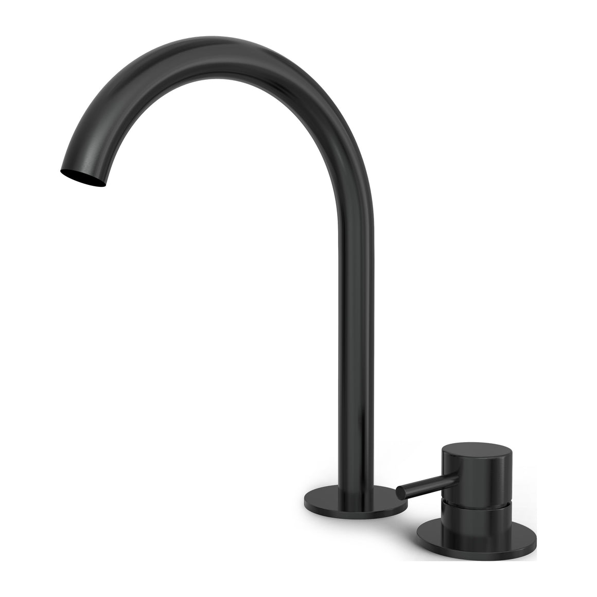 Hotbath Buddy B123H hoge 2-gats wastafelmengkraan Geborsteld zwart PVD productfoto