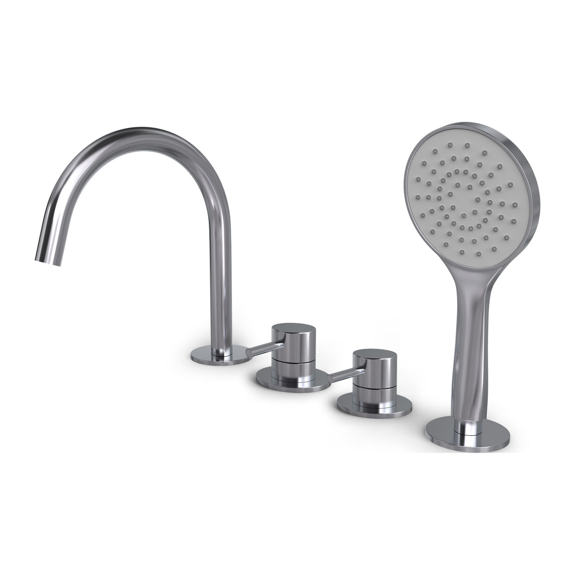 Hotbath Buddy B173 badrandcombinatie met uitloop en handdouche Chroom productfoto