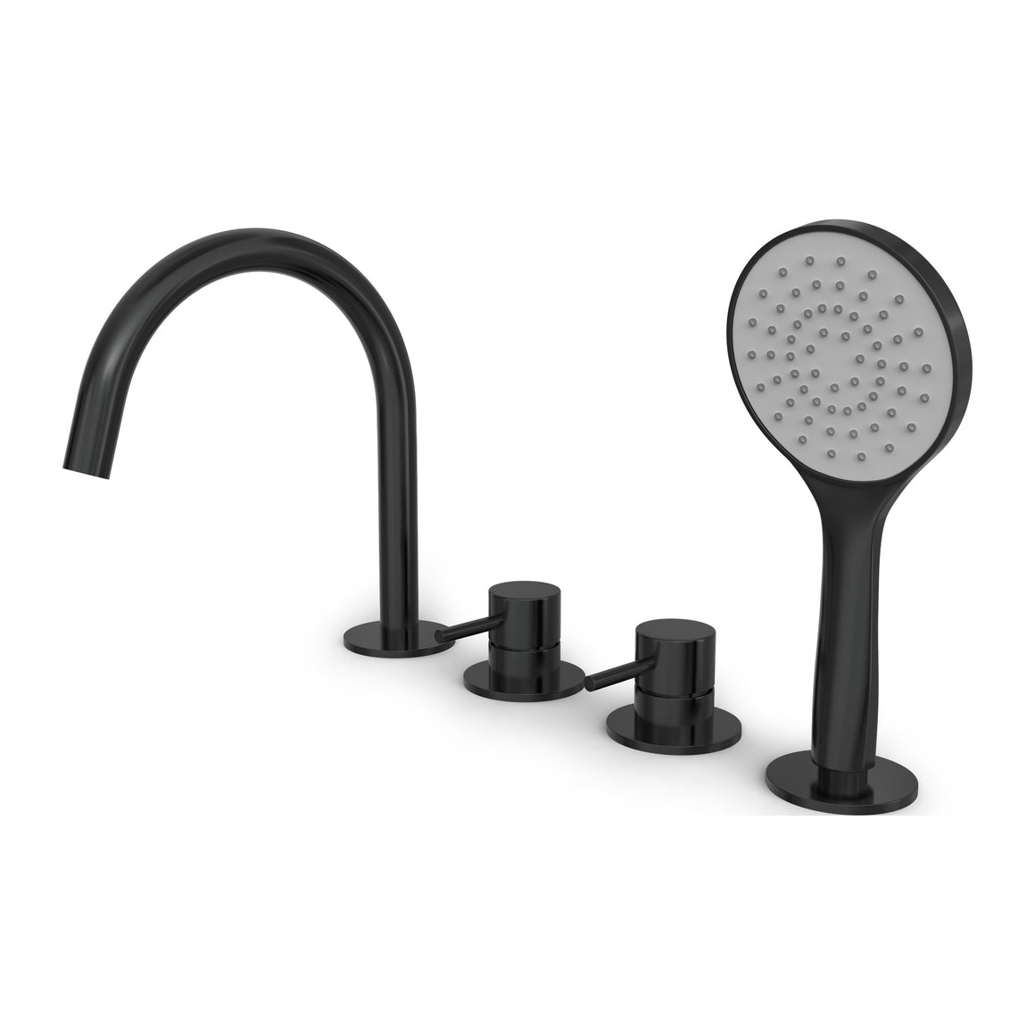 Hotbath Buddy B173 badrandcombinatie met uitloop en handdouche Geborsteld zwart PVD productfoto