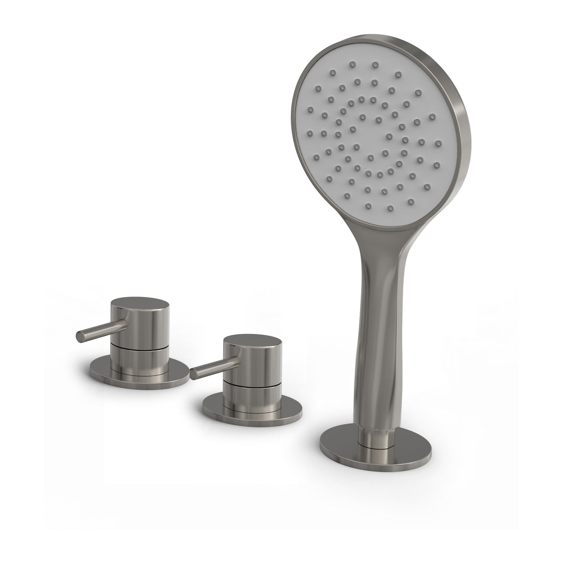 Hotbath Buddy B175 badrandcombinatie zonder uitloop met handdouche Geborsteld nikkel productfoto