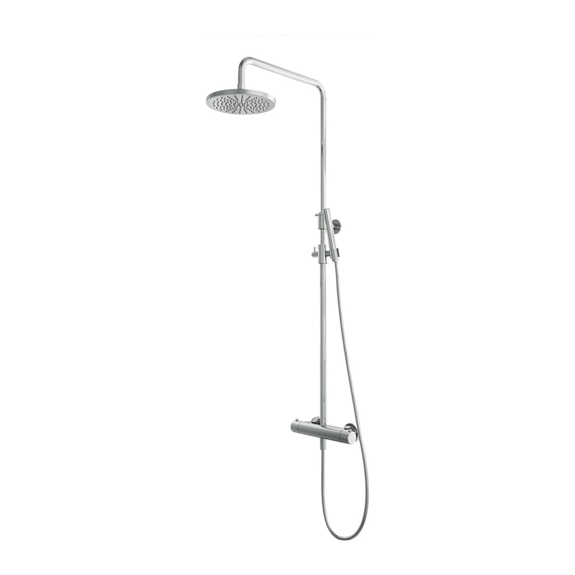 Hotbath Buddy SDS1 thermostatische regendoucheset opbouw Chroom Staafhanddouche + hoofddouche 30 cm productfoto