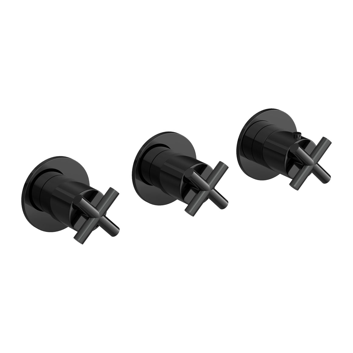 Hotbath Chap C7067 inbouw douchethermostaat met 2 stopkranen Gepolijst zwart PVD productfoto