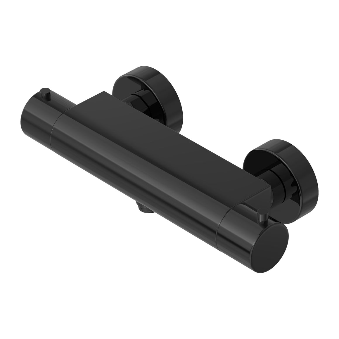 Hotbath Cobber B008 thermostatische douchemengkraan opbouw Gepolijst zwart PVD productfoto
