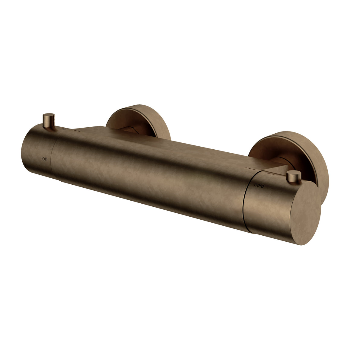Hotbath Cobber B008 thermostatische douchemengkraan opbouw Verouderd messing productfoto