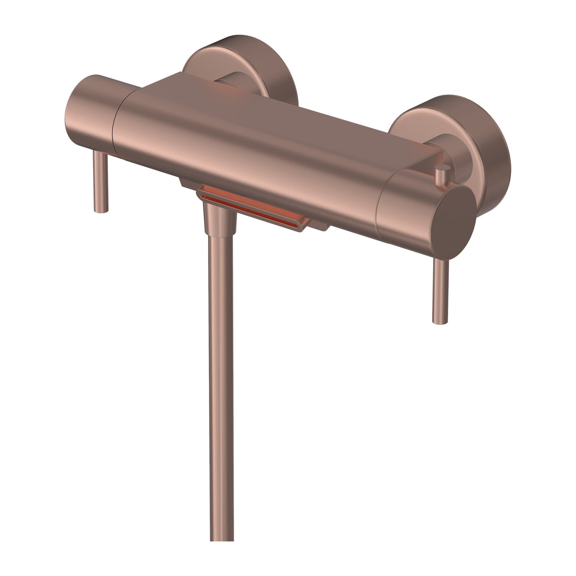 Hotbath Cobber B021 thermostatische badmengkraan met cascade uitloop Geborsteld koper PVD productfoto