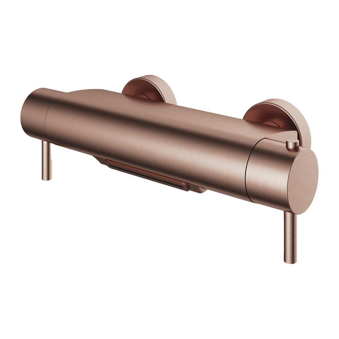 Hotbath Cobber B021 thermostatische badmengkraan met cascade uitloop Geborsteld koper PVD productfoto