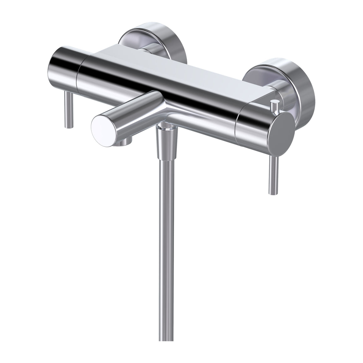 Hotbath Cobber B022 thermostatische badmengkraan met uitloop Chroom productfoto