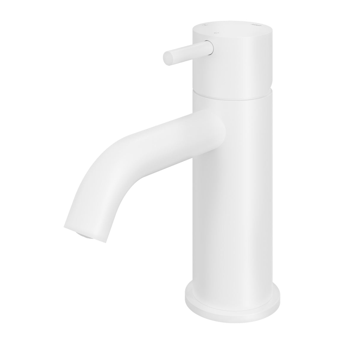 Hotbath Cobber CB003C wastafelmengkraan met gebogen uitloop Mat wit productfoto
