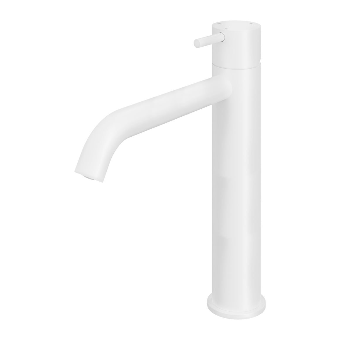 Hotbath Cobber CB003HC hoge wastafelmengkraan met gebogen uitloop Mat wit productfoto
