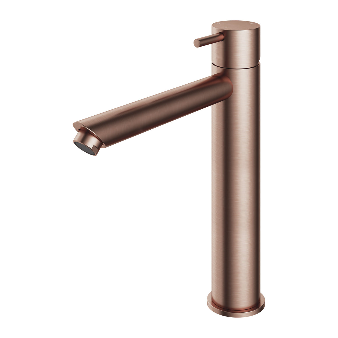 Hotbath Cobber CB003HS hoge wastafelmengkraan met rechte uitloop Geborsteld koper PVD productfoto