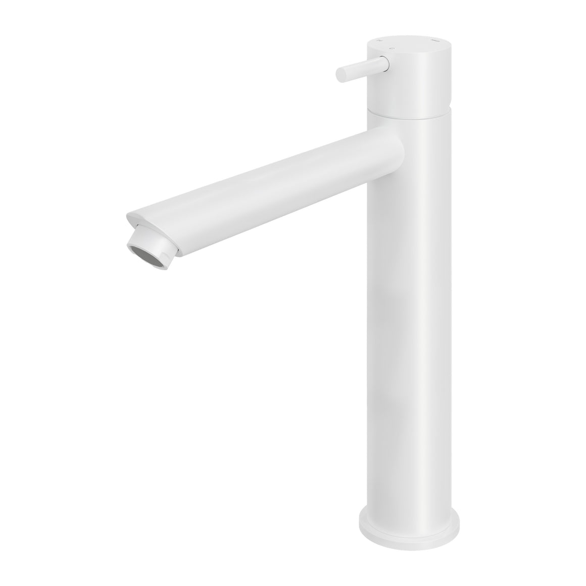 Hotbath Cobber CB003HS hoge wastafelmengkraan met rechte uitloop Mat wit productfoto