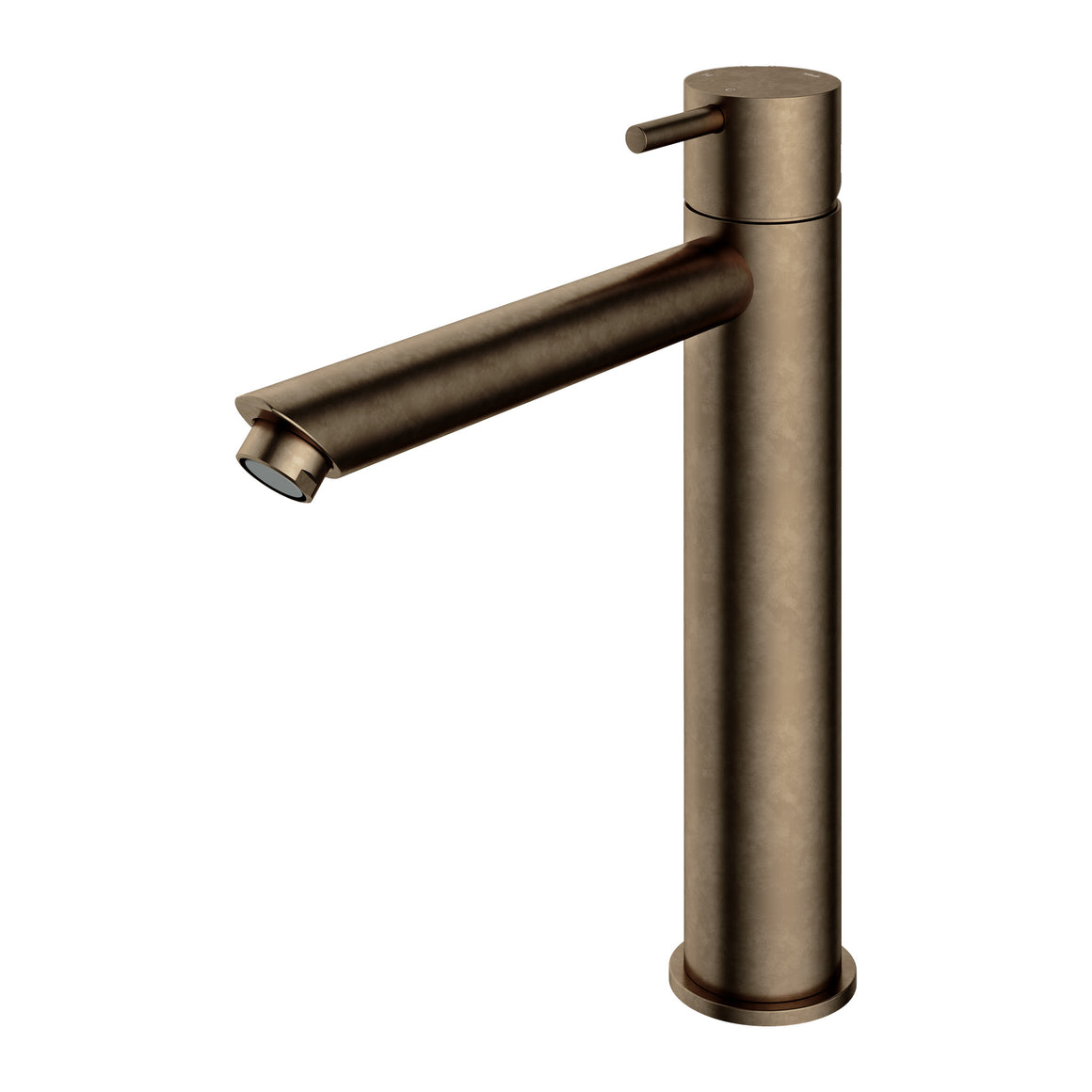 Hotbath Cobber CB003HS hoge wastafelmengkraan met rechte uitloop Verouderd messing productfoto