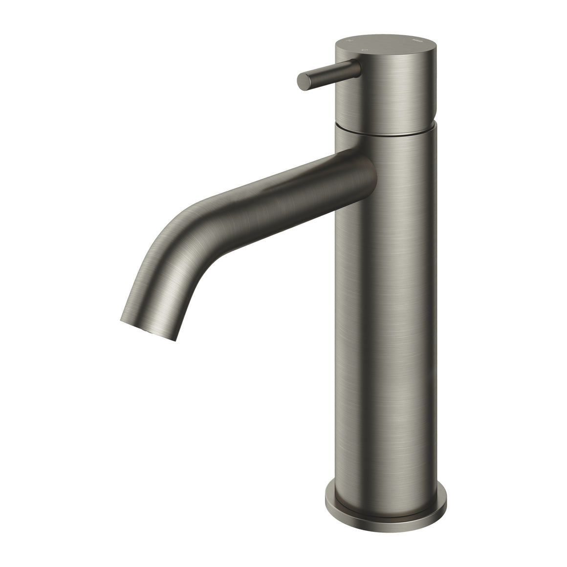 Hotbath Cobber CB003MC halfhoge wastafelmengkraan met gebogen uitloop Geborsteld nikkel productfoto