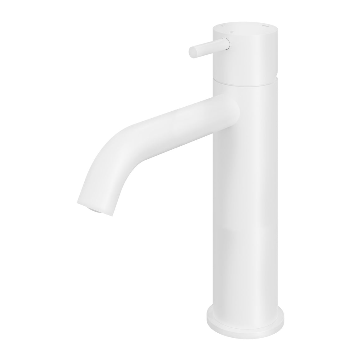Hotbath Cobber CB003MC halfhoge wastafelmengkraan met gebogen uitloop Mat wit productfoto