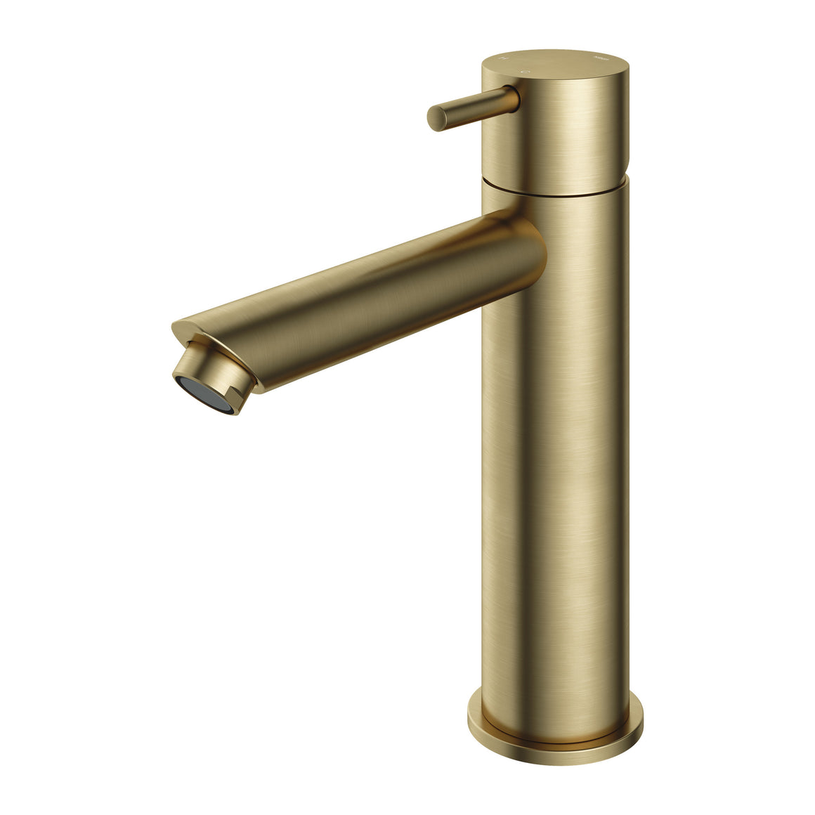 Hotbath Cobber CB003MS halfhoge wastafelmengkraan met rechte uitloop Geborsteld messing productfoto