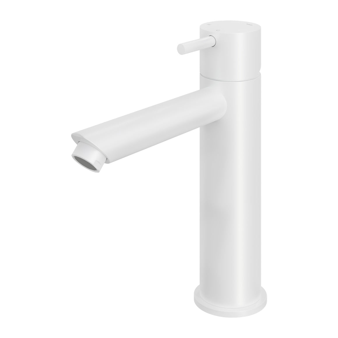 Hotbath Cobber CB003MS halfhoge wastafelmengkraan met rechte uitloop Mat wit productfoto