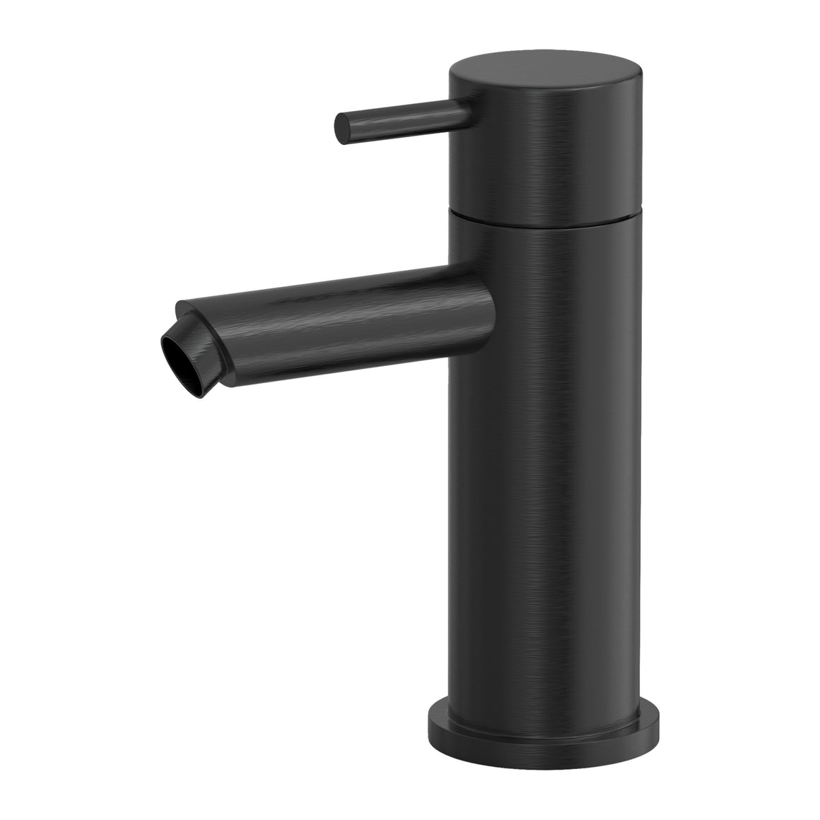 Hotbath Cobber CB003S wastafelmengkraan met rechte uitloop Geborsteld zwart PVD productfoto
