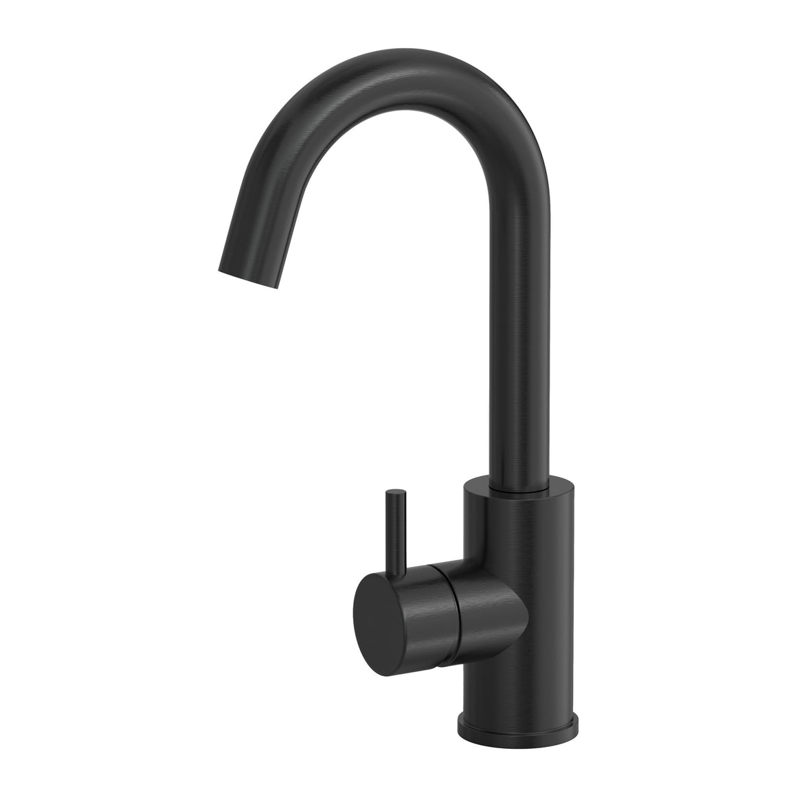 Hotbath Cobber CB004 wastafelmengkraan met draaibare uitloop Geborsteld zwart PVD productfoto