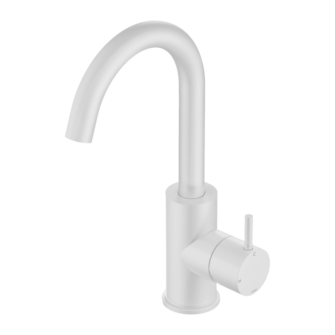 Hotbath Cobber CB004 wastafelmengkraan met draaibare uitloop Mat wit productfoto
