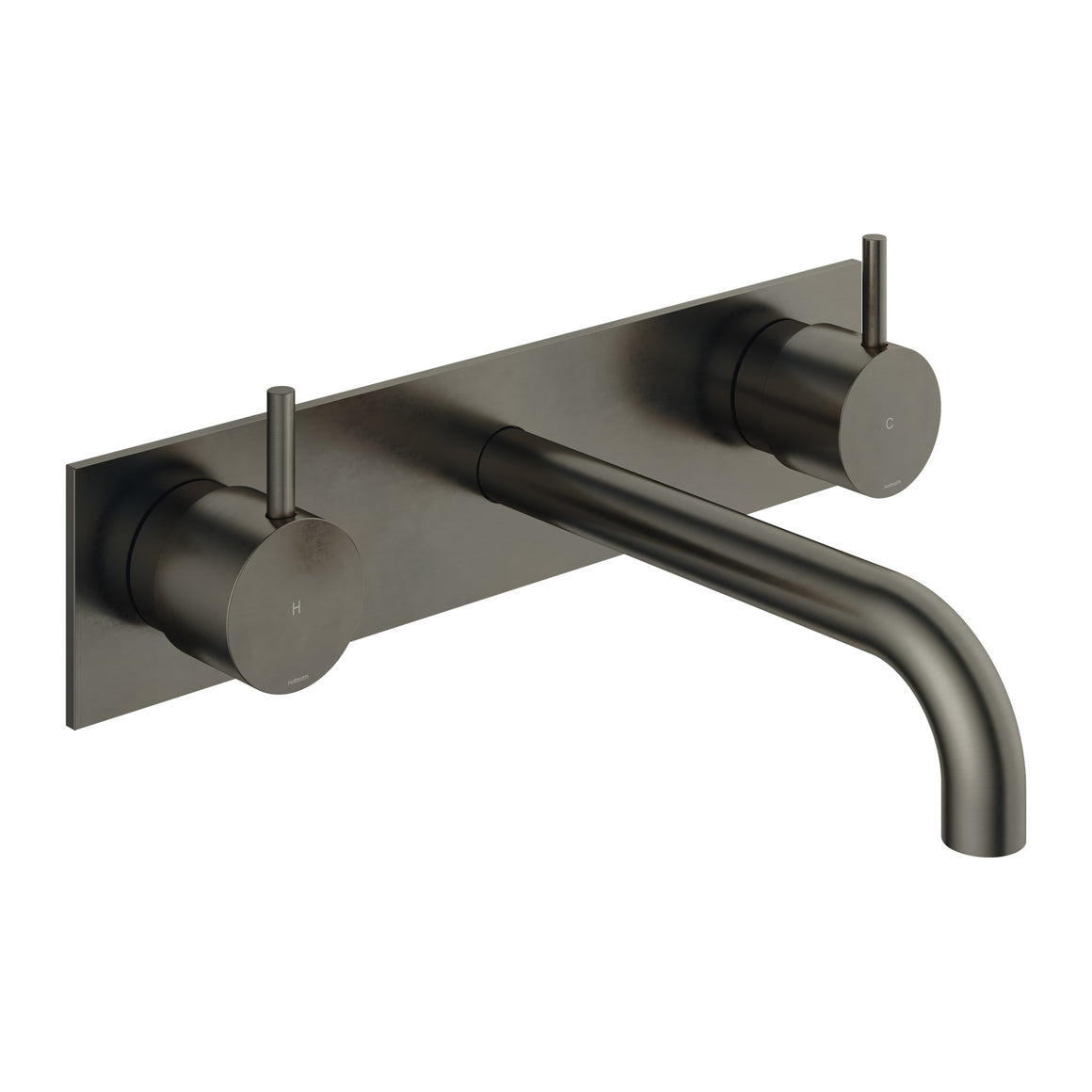 Hotbath Cobber CB006T inbouw wastafelmengkraan 3-gats met achterplaat Verouderd ijzer 18 cm productfoto