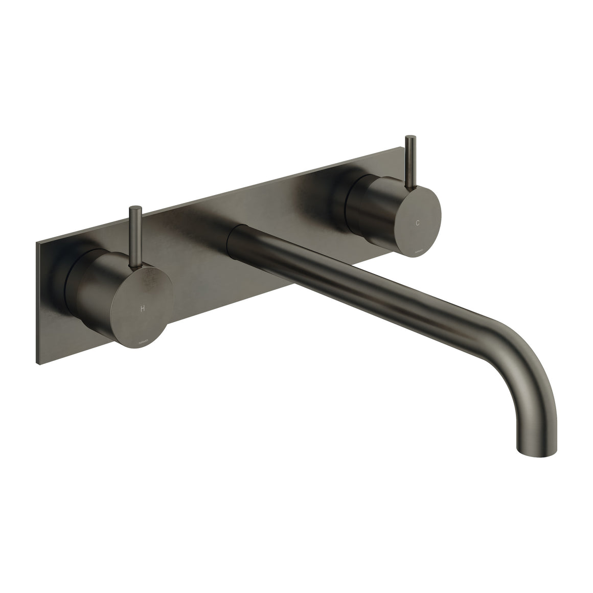 Hotbath Cobber CB006T inbouw wastafelmengkraan 3-gats met achterplaat Verouderd ijzer 25 cm productfoto