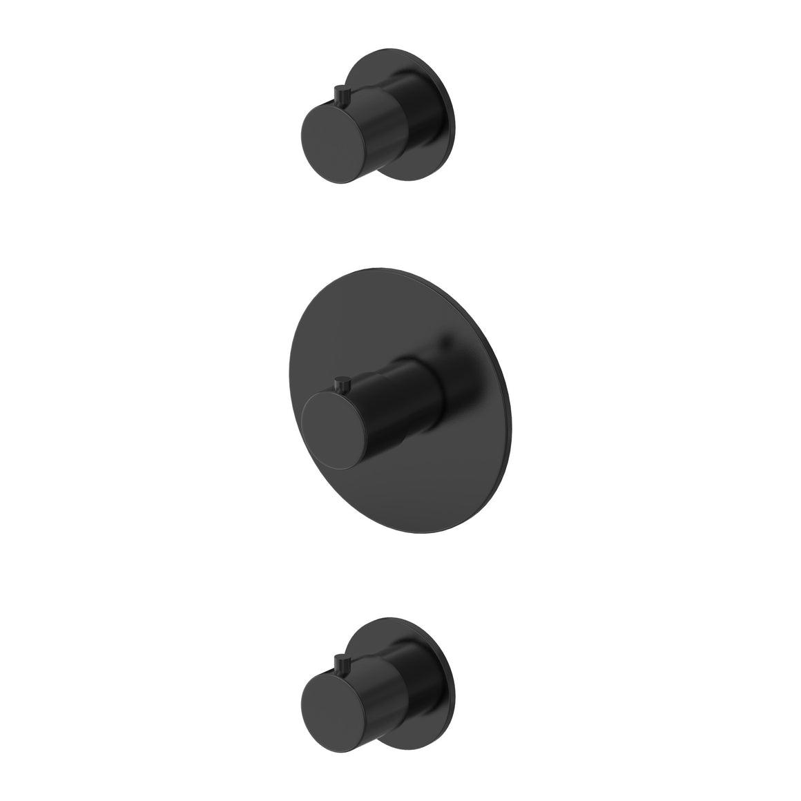 Hotbath Cobber CB007 inbouw thermostaat met 2 stopkranen Geborsteld zwart PVD productfoto