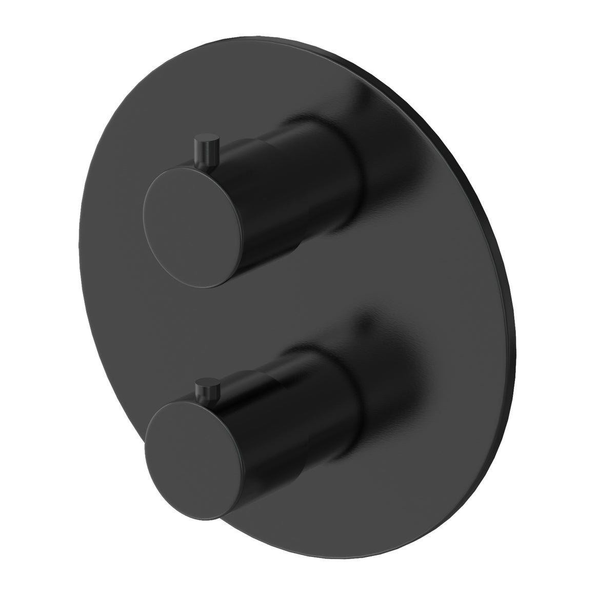 Hotbath Cobber CB009 inbouw thermostaat met 2-weg stop-omstel Geborsteld zwart PVD productfoto