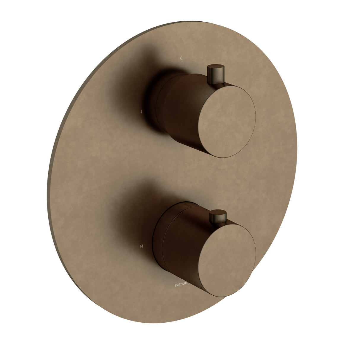 Hotbath Cobber CB009 inbouw thermostaat met 2-weg stop-omstel Verouderd messing productfoto