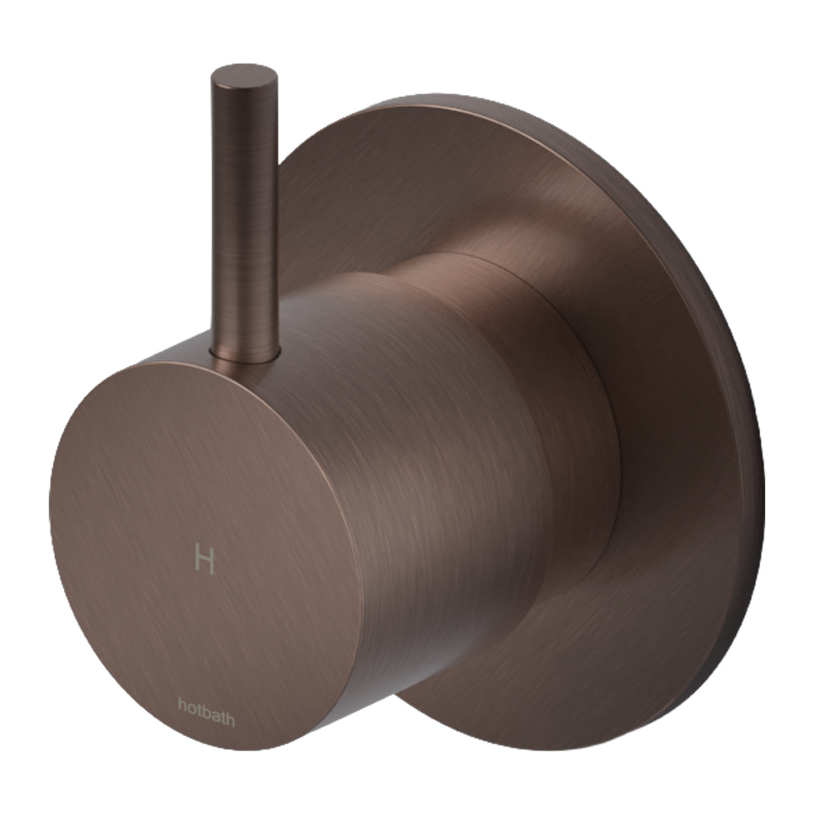 Hotbath Cobber CB010H inbouw stopkraan warm water Geborsteld koper PVD productfoto