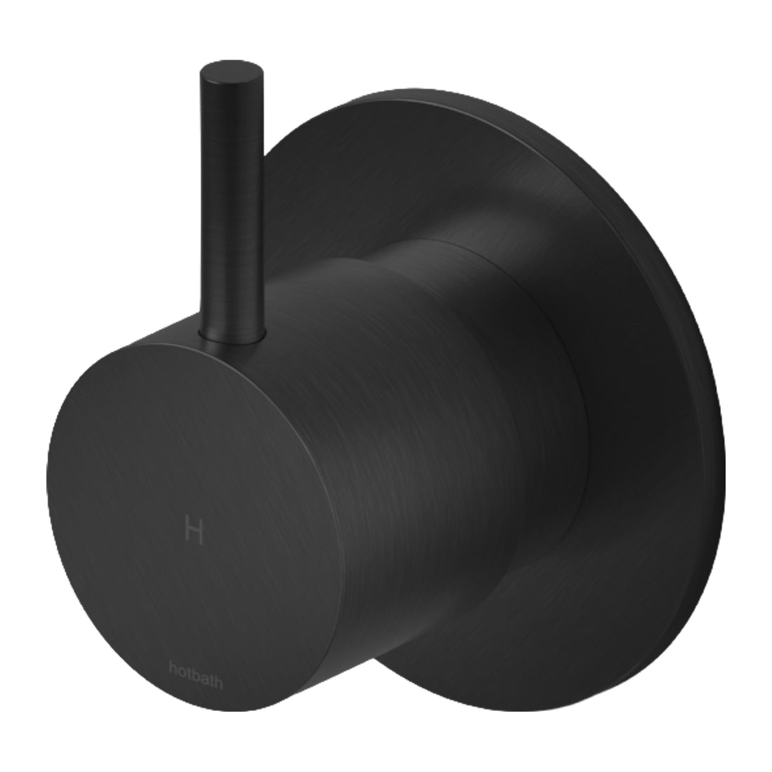 Hotbath Cobber CB010H inbouw stopkraan warm water Gepolijst zwart PVD productfoto (kleurimpressie)
