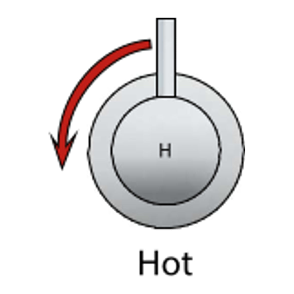 Hotbath Cobber CB010H inbouw stopkraan warm water technische tekening