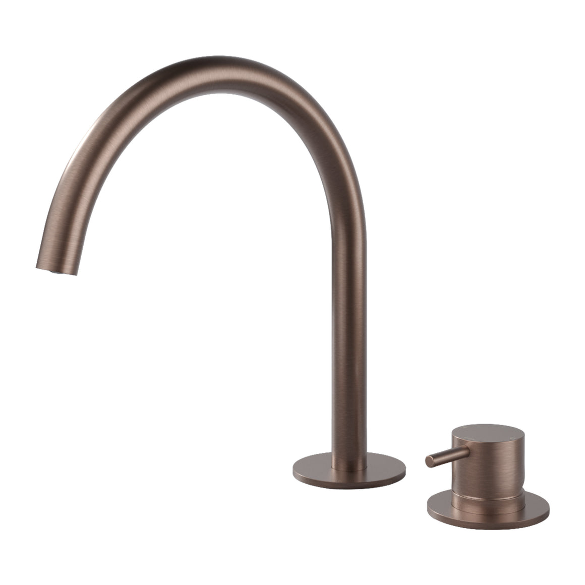 Hotbath Cobber CB023 2-gats wastafelmengkraan Geborsteld koper PVD productfoto