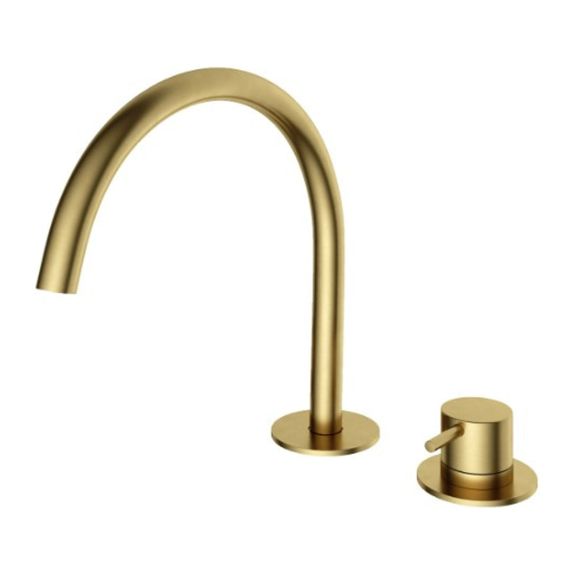 Hotbath Cobber CB023 2-gats wastafelmengkraan Geborsteld messing PVD productfoto