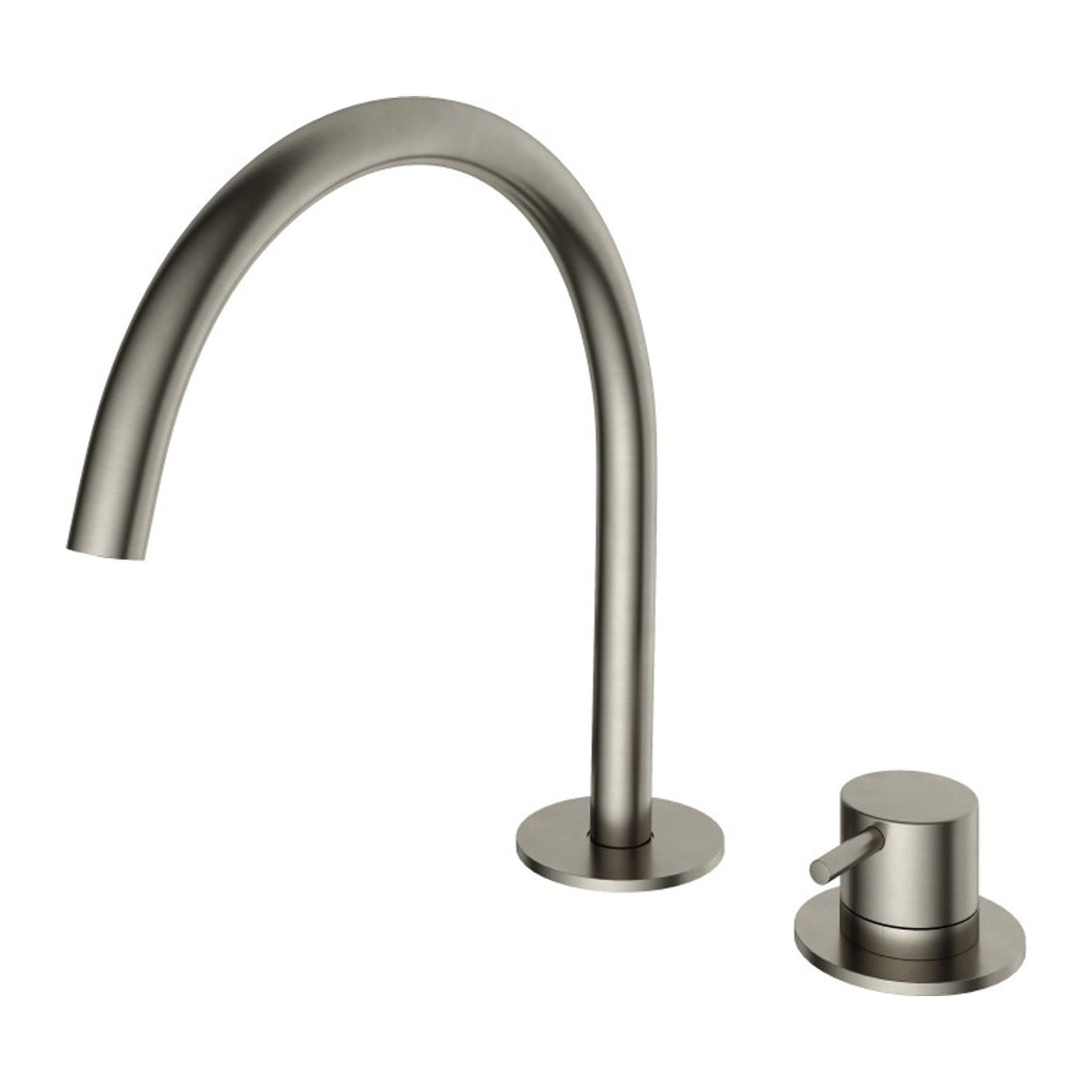 Hotbath Cobber CB023 2-gats wastafelmengkraan Geborsteld nikkel productfoto