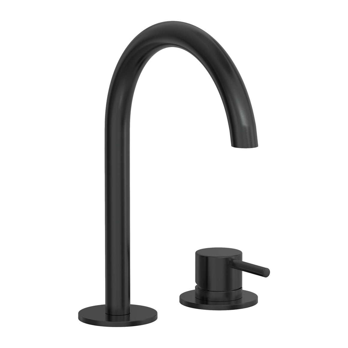 Hotbath Cobber CB023 2-gats wastafelmengkraan Geborsteld zwart PVD productfoto