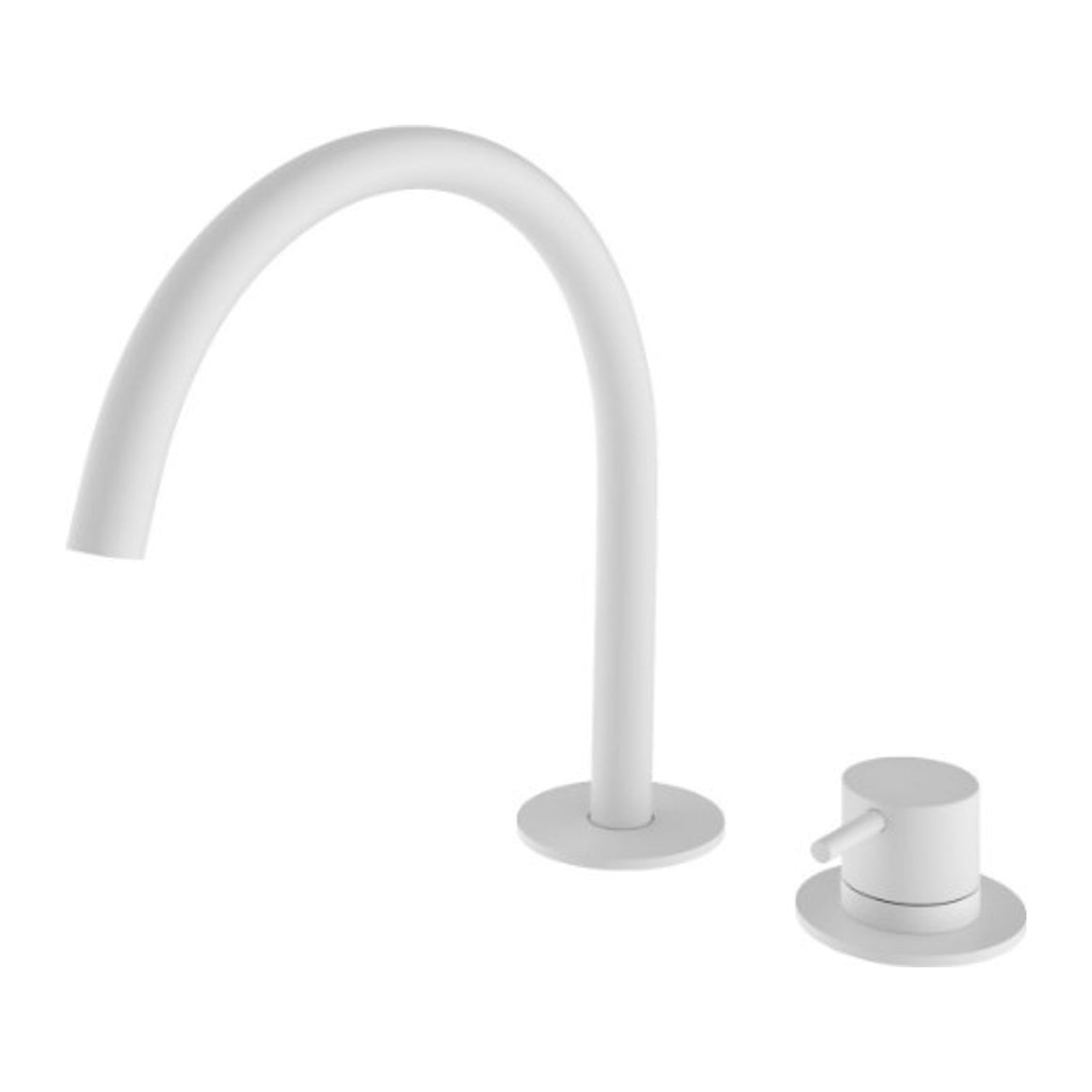 Hotbath Cobber CB023 2-gats wastafelmengkraan Mat wit productfoto