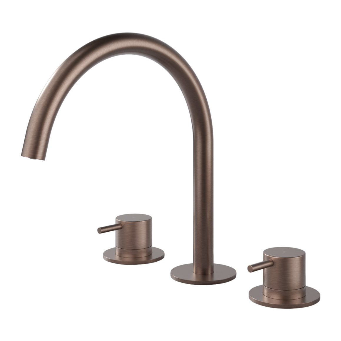 Hotbath Cobber CB033 3-gats wastafelmengkraan Geborsteld koper PVD productfoto
